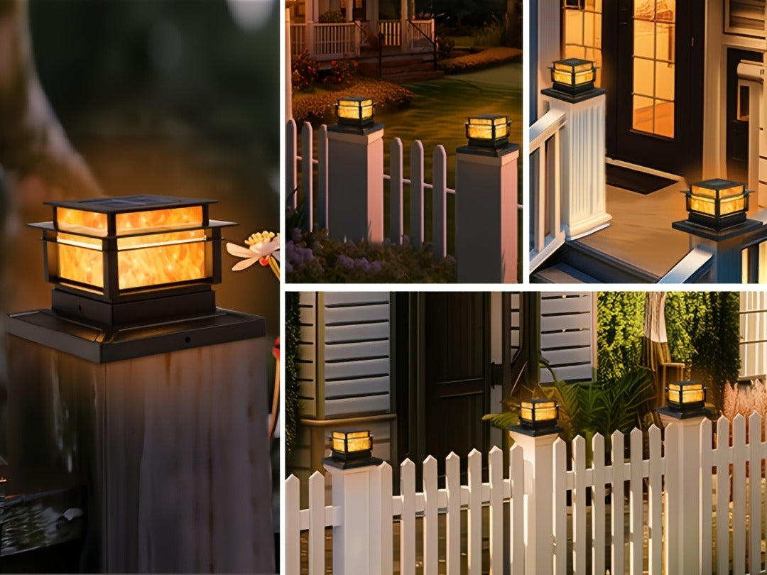 Solar Column Cover Light 6 Pack – LED Fence Post Cap Lights
