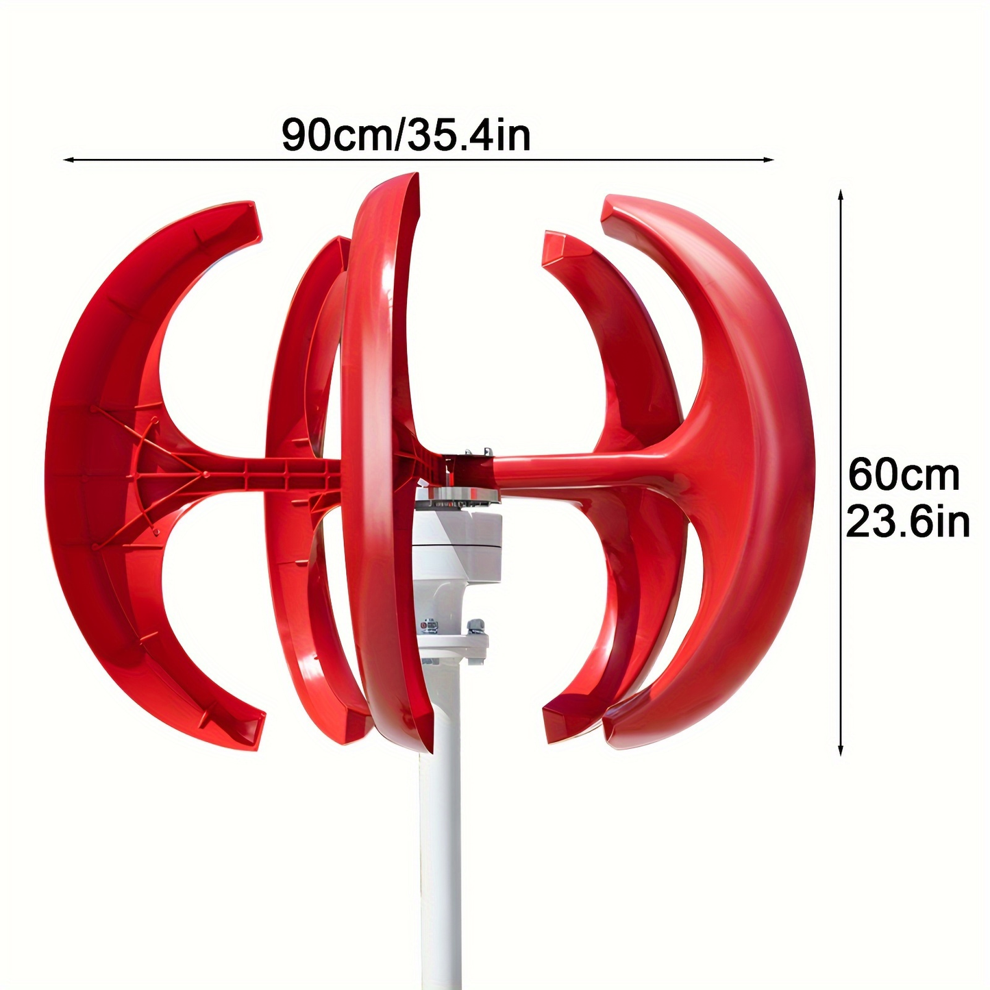 Vertical Wind Turbine Generator 1000W - VAWT Kit with Charge Controller, Low Noise, Easy Install for Home Farm Business Off-Grid Power