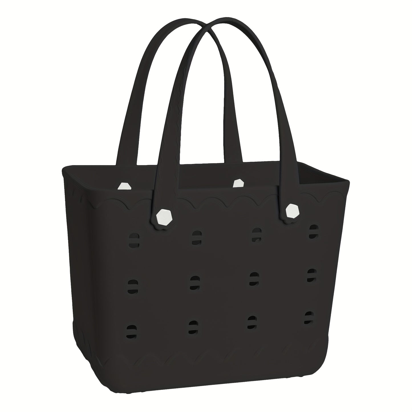 Waterproof Beach Tote Bag for Women – Large Shoulder Handbag for Travel Vacation Fruits Flowers Drinks – M & L