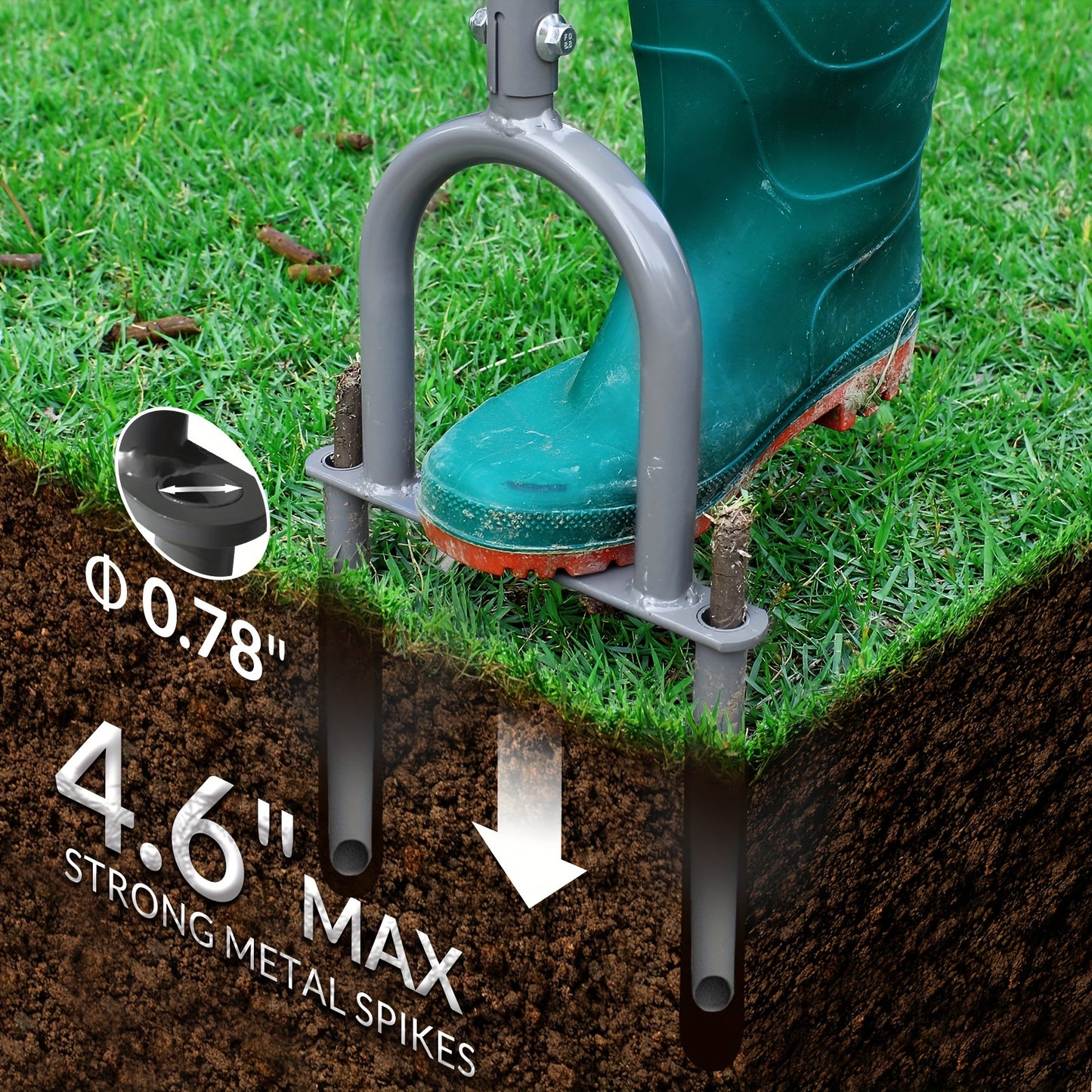 Lawn Aerator | Manual Core Aerating Tool Dethatching Compacted Soil