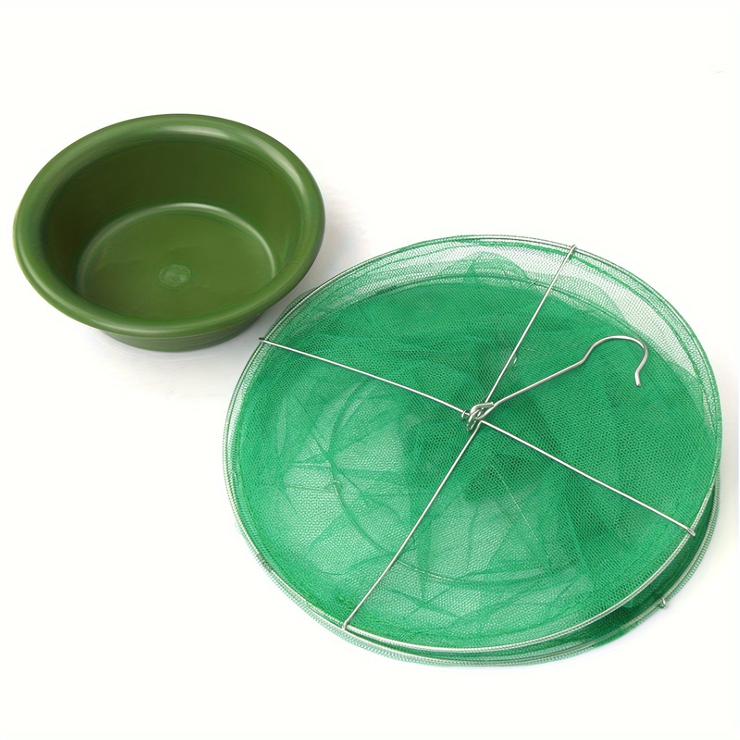 Fly Trap Outdoor Hanging Reusable – Ranch Stable Fly Catcher Cage for Farm Yard Garden, Non-Toxic Fly Killer 2 & 4 Pack
