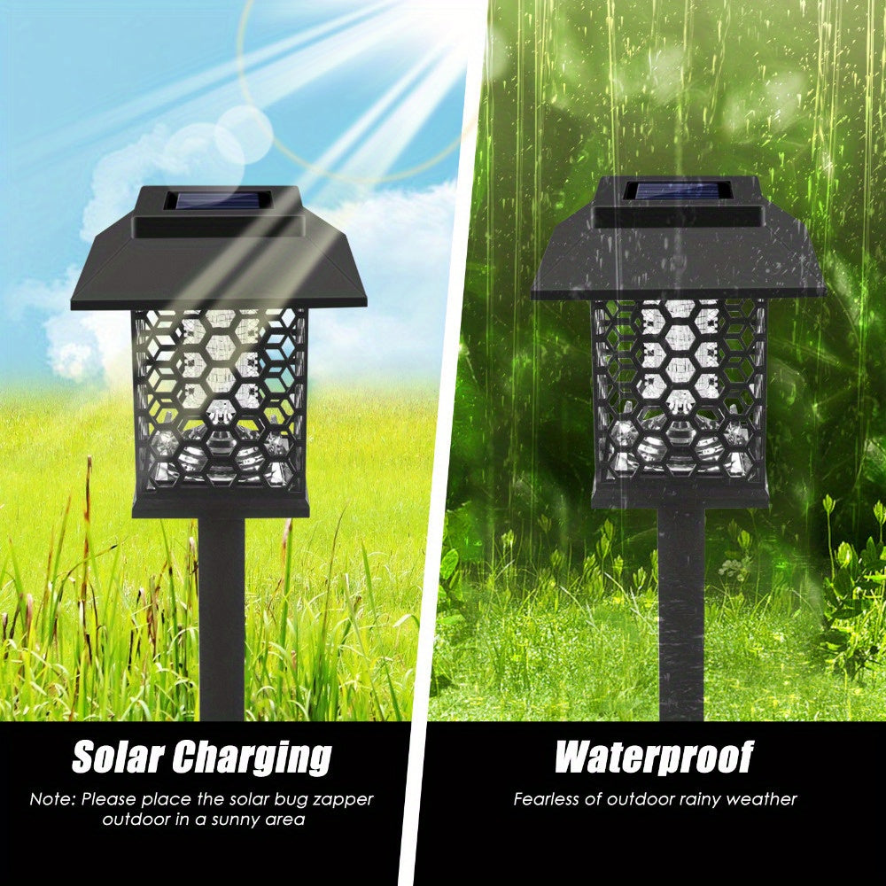 Solar Bug Zapper Outdoor Stake Light – IP44 Waterproof Solar Powered Mosquito Killer Lamp for Yard, Garden, Patio & Pathway – 2 or 4 Pack