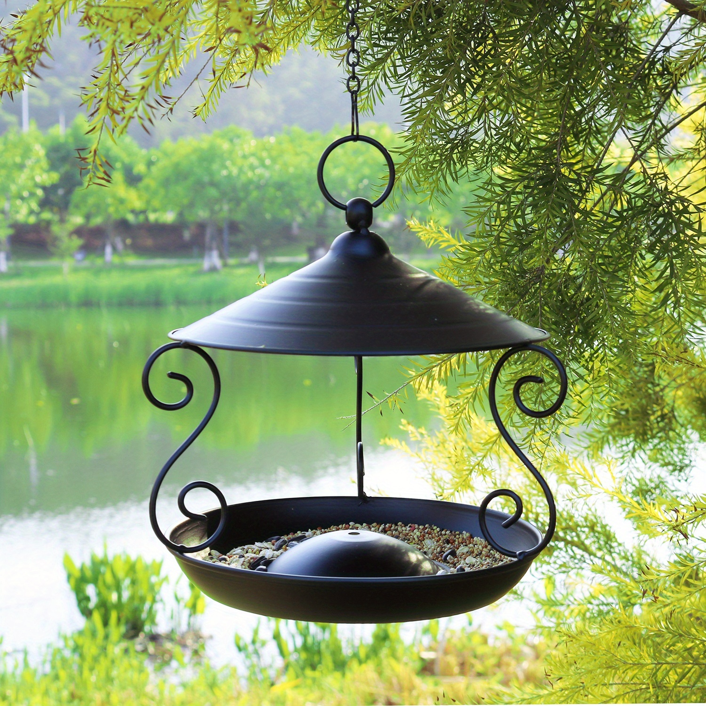 Bird Feeder | Hanging Metal Outdoor Garden Yard Decor Bird Lover Gift