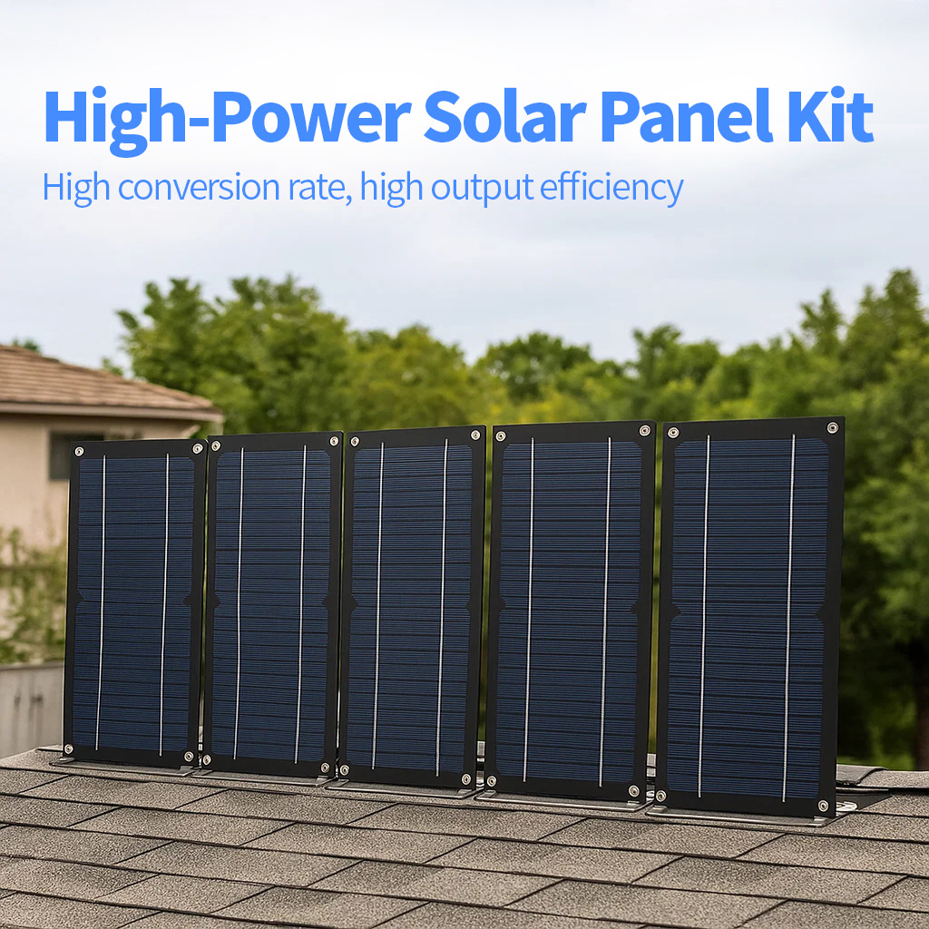 Solar Panel Kit High-Power with 100A Controller Extension Cable for RV Camping Outdoor Portable Power Station Solar Energy Off-Grid Power Supply