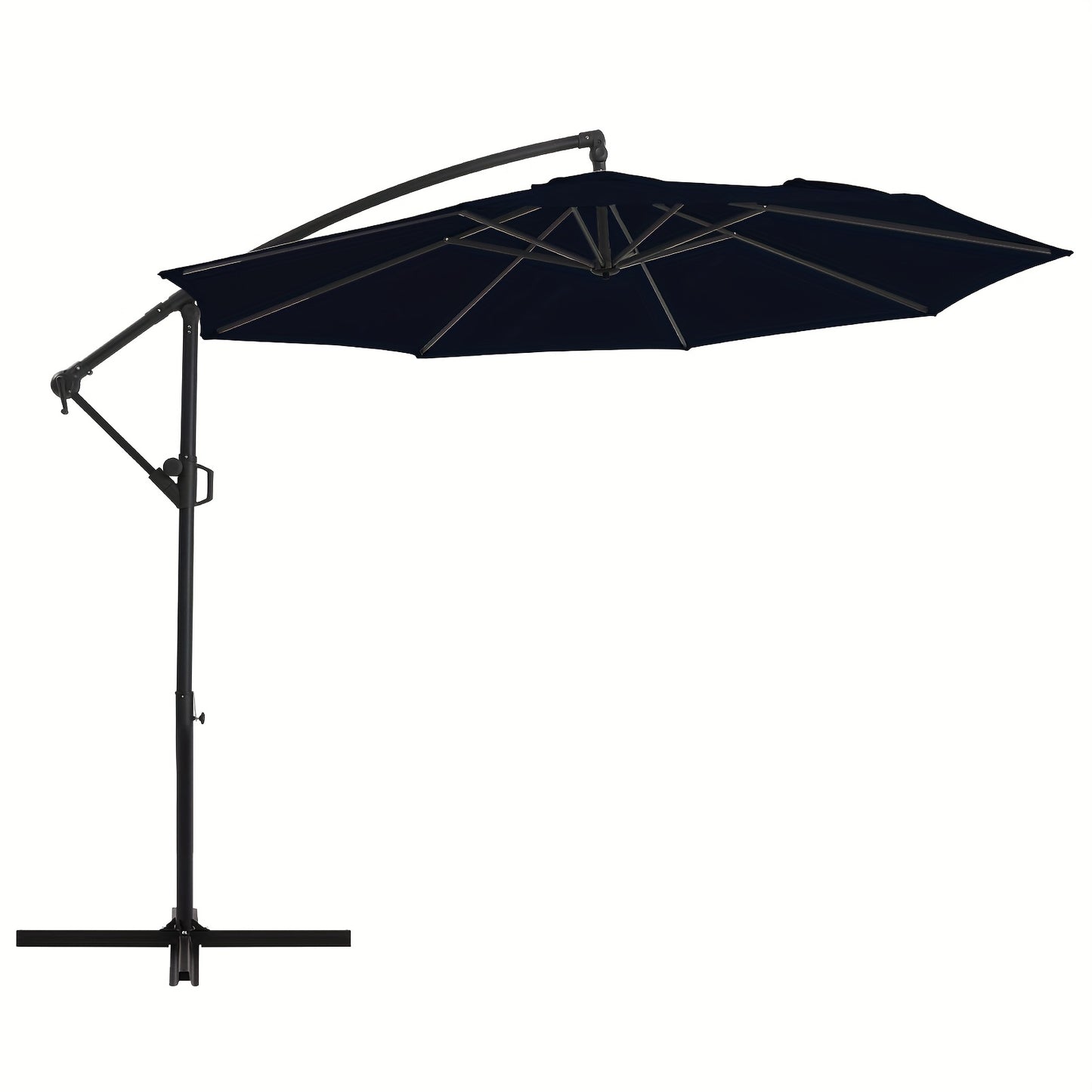 Cantilever Patio Umbrella 10 Ft Offset Hanging Outdoor Umbrella with Crank, Push Button Tilt & Cross Base, Market Umbrella for Patio Deck Pool Backyard, 8 Colors
