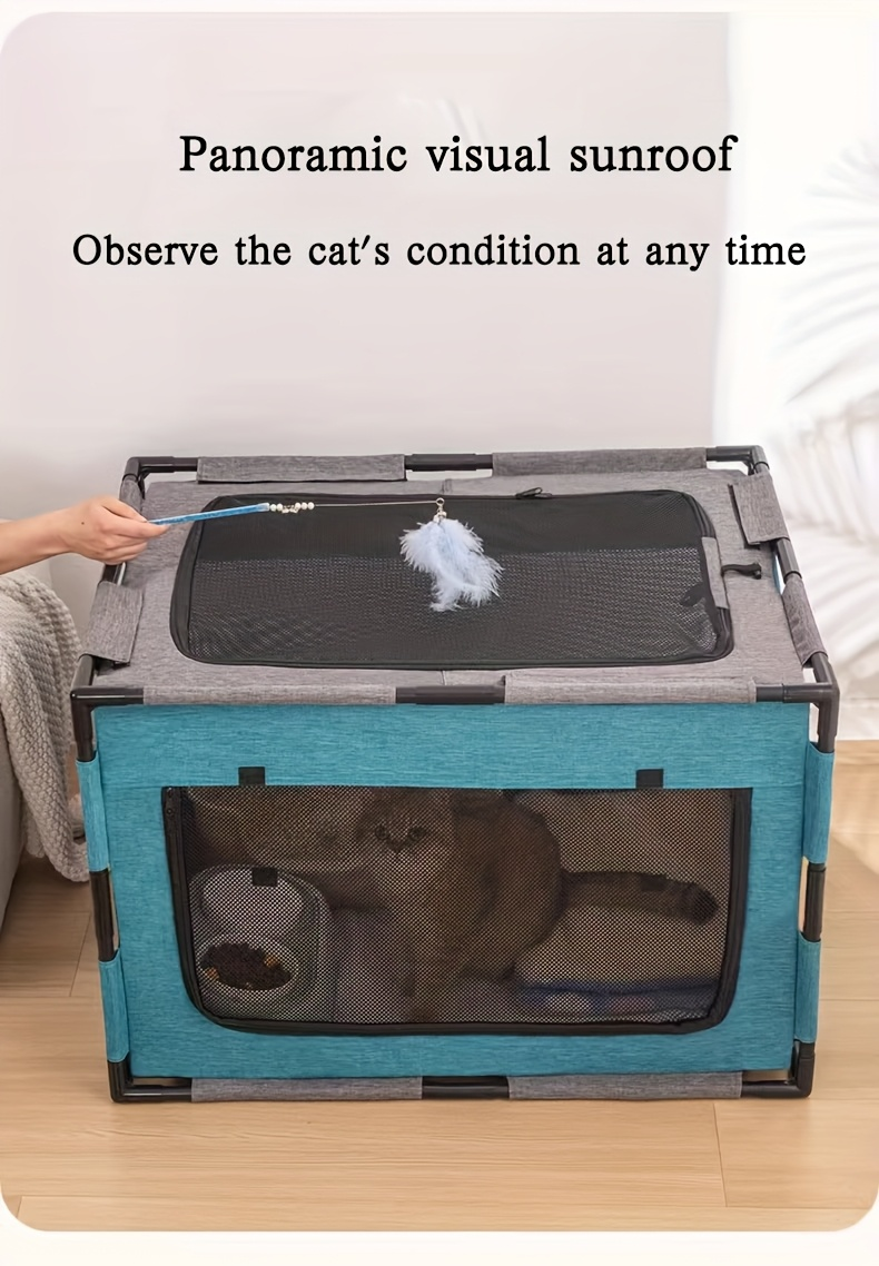 Plastic Pet Whelping Box & Indoor Playpen for Cats, Dogs, Kittens & Puppies – Assembleable, Ventilated, Durable Nest for Home Use