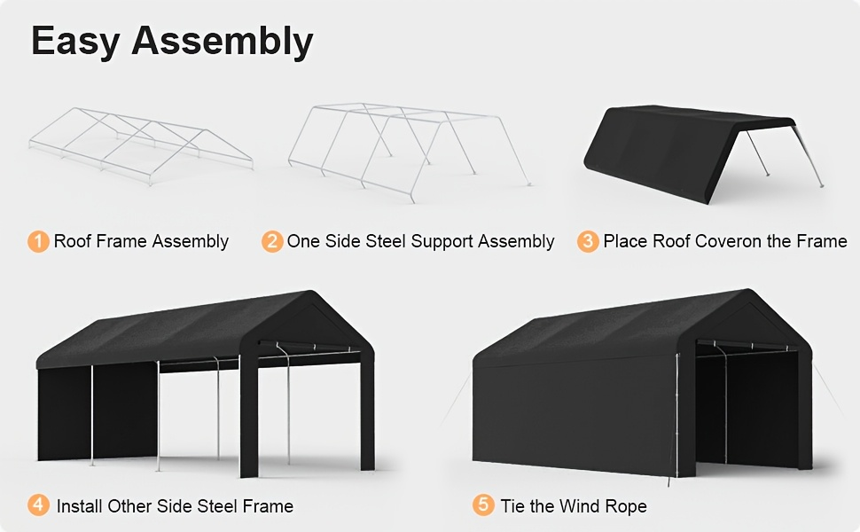 Carport Canopy 10x20 Heavy Duty Portable Garage UV Protection