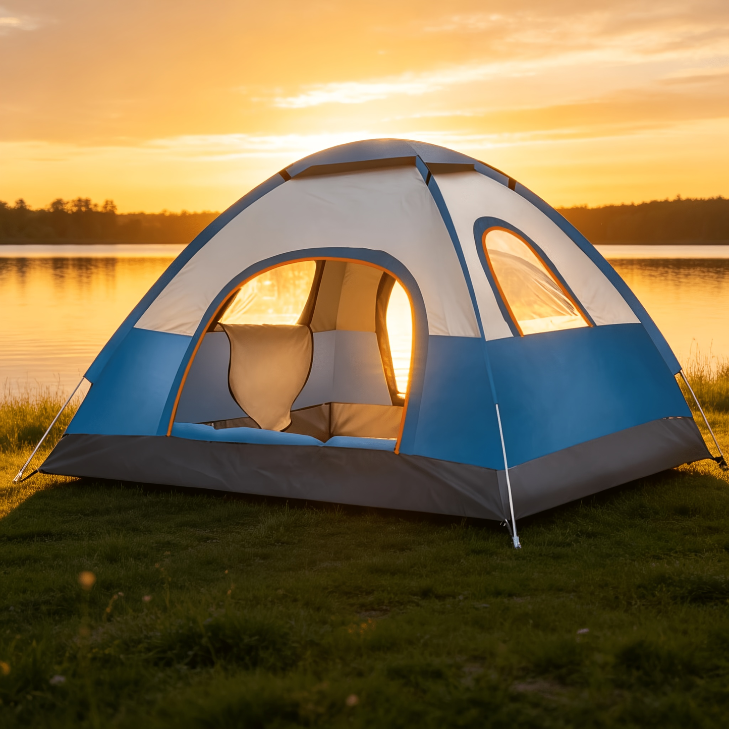 2 Person Camping Tent Instant Pop Up All Season Lightweight Portable