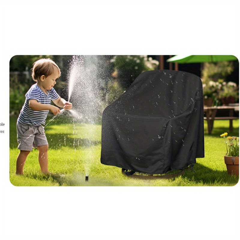 Swivel Patio Chair Covers Waterproof 2 Pack, Heavy Duty Outdoor Furniture Covers 27.5"W x 32.5"D x 43"H, All-Weather UV & Wind Resistant Protection for Terrace Balcony Garden Chairs, Black