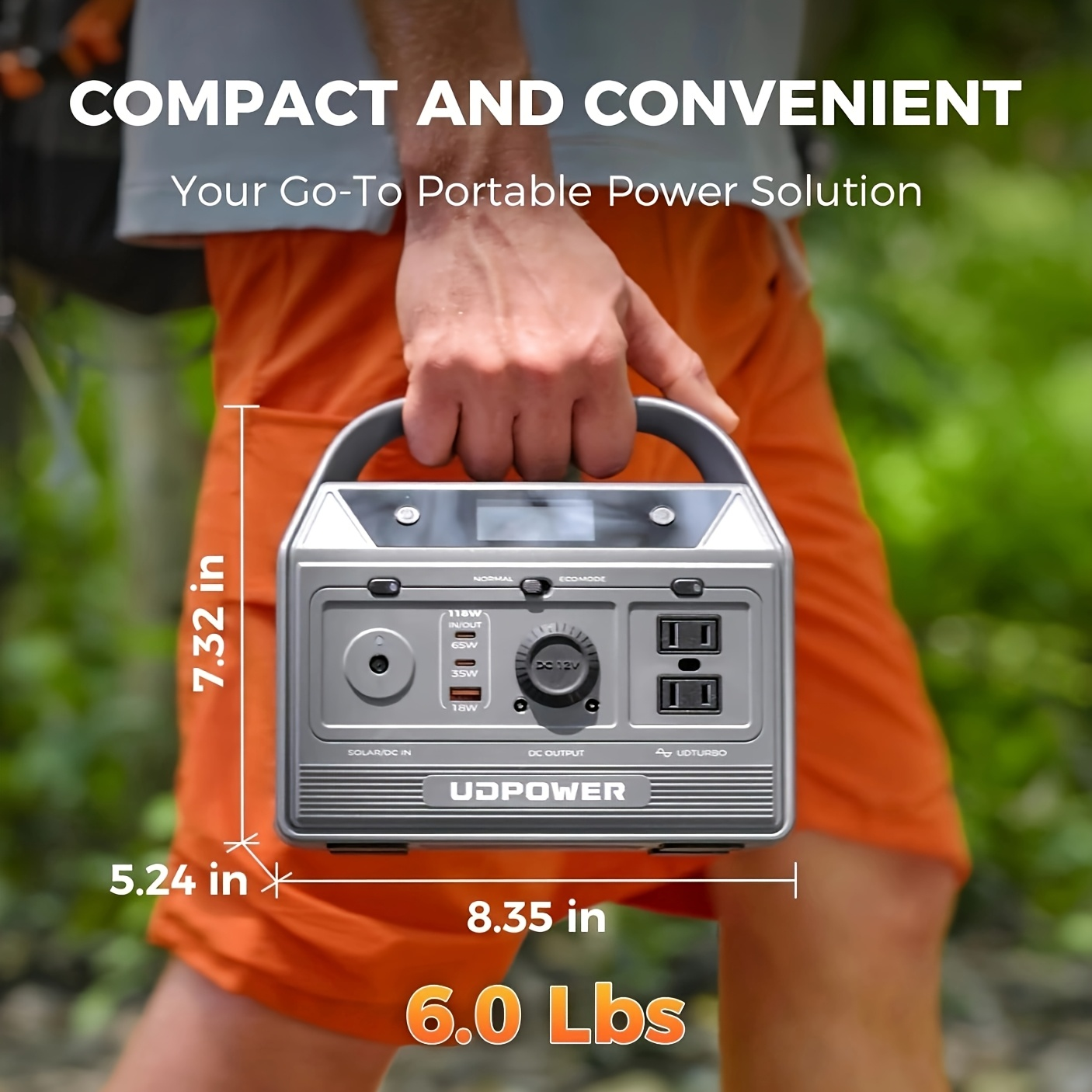 LiFePO4 Power Station 600W 595Wh Solar Generator 9 Outputs AC PD USB-C DC LED for Home Camping RV Travel Emergency Backup Off-Grid Power Supply