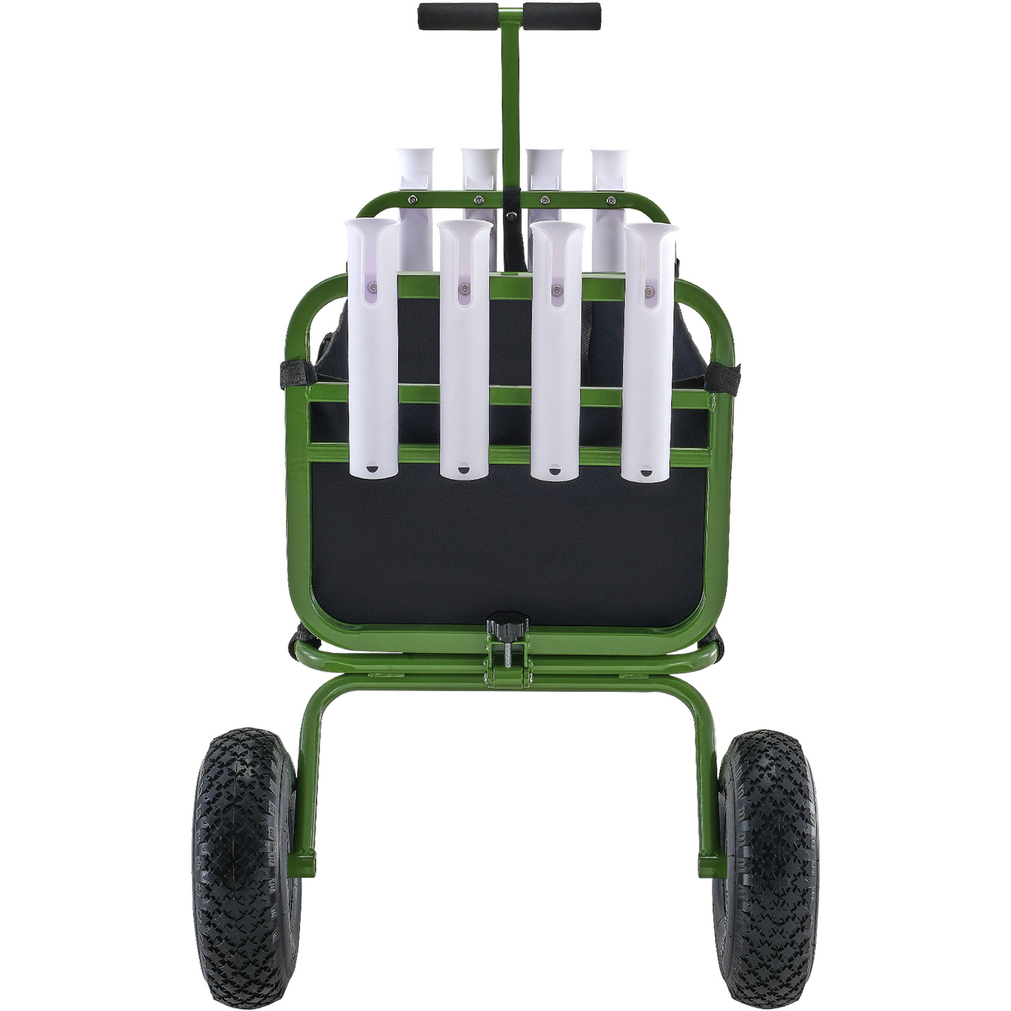 Beach Fishing Cart Foldable 300 lbs with 8 Rod Holders Balloon Wheels Heavy Duty Steel Pier Surf Wagon 600D Oxford