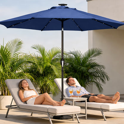 Outdoor Umbrella 9FT Solar LED Lights for Patio Garden Pool Beach