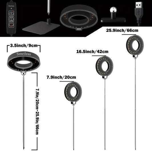 Magnetic Grow Light with 360° Adjustable Head – Full Spectrum Plant Growth Lamp with Auto Timer, 4-Level Dimmer & Adjustable Height for Indoor Herbs, Flowers & Seedlings, 2pc or 6pc