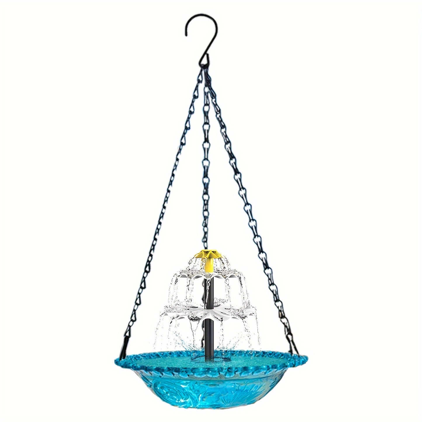 Solar Bird Bath Fountain 3-Tier with Pump – Garden Water Feature