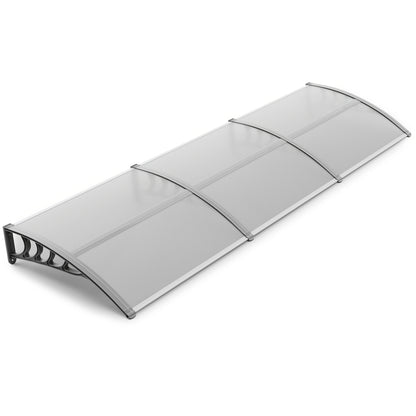 Door Awning 120"x40" Polycarbonate Canopy UPF50+ UV Rain Snow