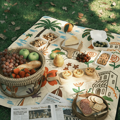 Picnic Blanket Waterproof | Foldable Padded Beach Park Camping Mat