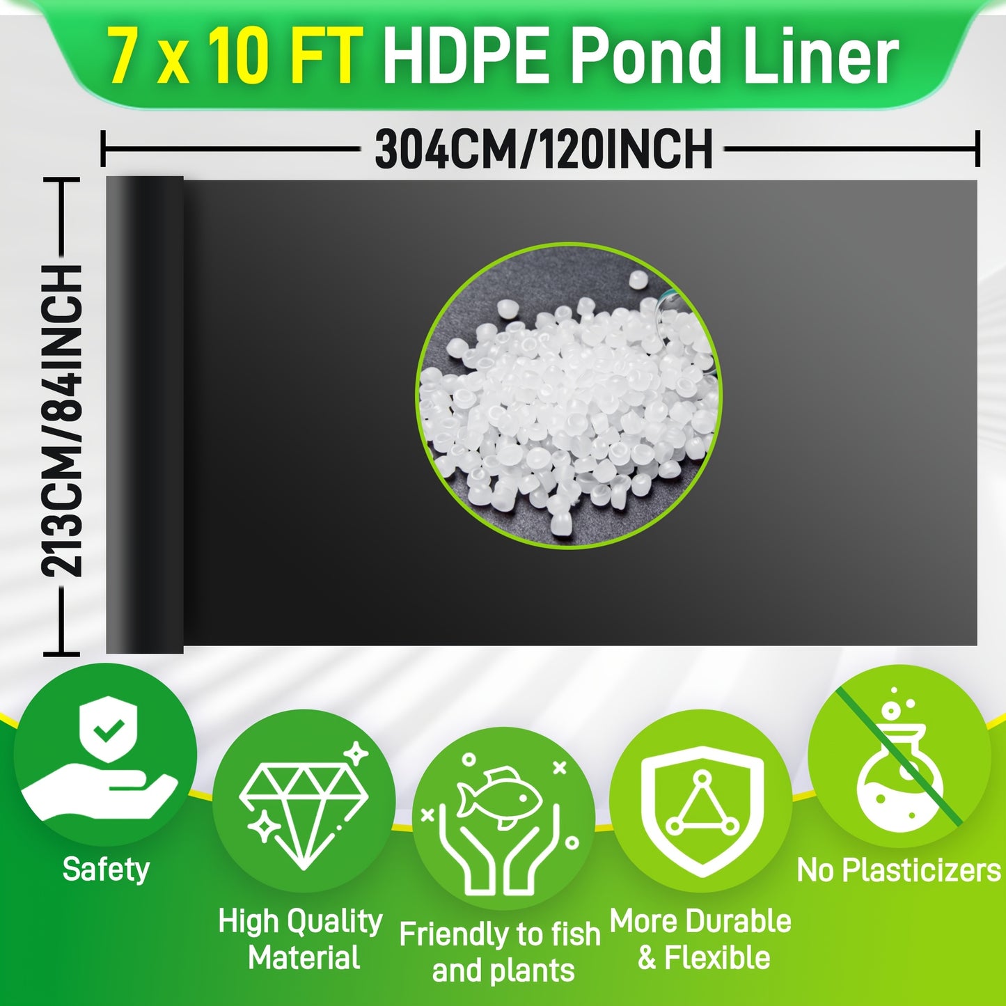 Pond Liner HDPE Heavy Duty – Waterproof Koi Fish & Water Garden