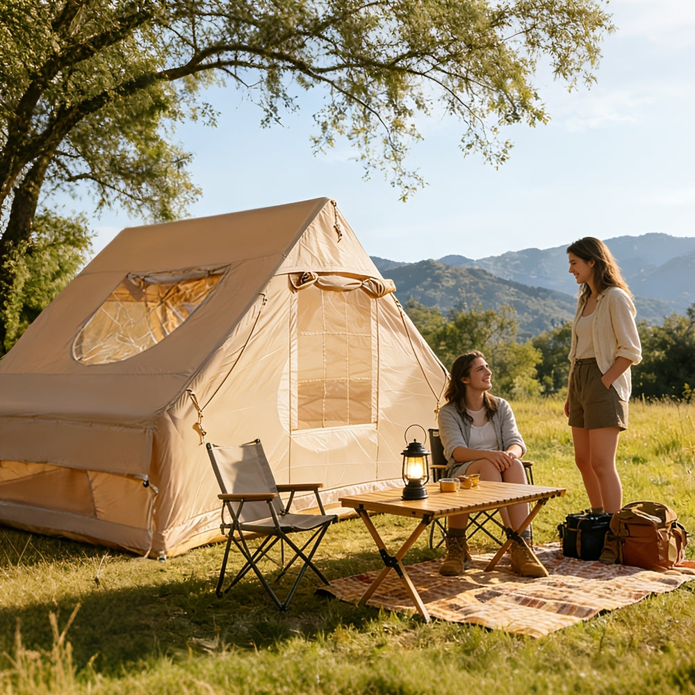 Inflatable Camping Tent 4-8 Person Air Cabin Glamping UV Protection