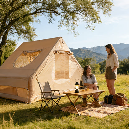 Inflatable Camping Tent 4-8 Person Air Cabin Glamping UV Protection