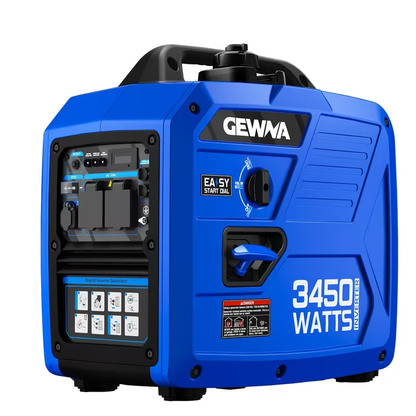 Inverter Generator 2450W & 3450W Super Quiet | EPA Compliant, 1.6 Gal Tank 8.3Hr Runtime, Portable Gas Generator for Home Backup, Camping, RV, Emergency Power