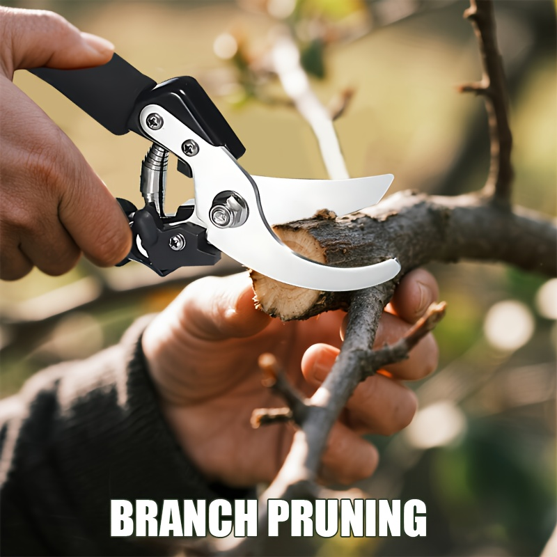 Stainless Steel Pruning Shears with Sharpening Stone, Ergonomic Comfort Grip Garden Scissors for Home Gardening, Flower Arranging & Plant Trimming – Long-Lasting Sharp Blades