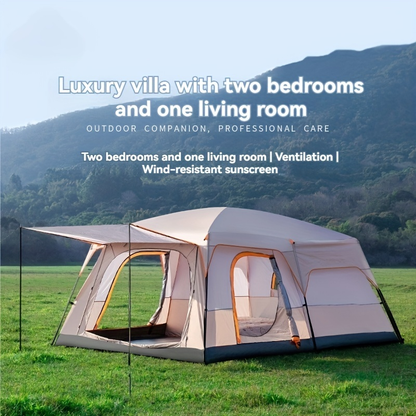 Large Camping Tent 2-Room Family Cabin 6-12 Person Mosquito Net