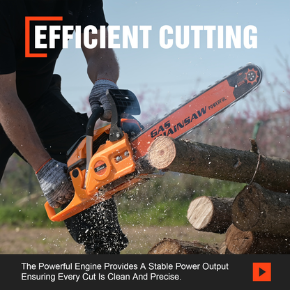 Gas Chainsaw Set – 12-Inch 25CC Pruning Saw & 20-Inch 62CC Heavy-Duty Log Cutting Chainsaw, Choose by Need