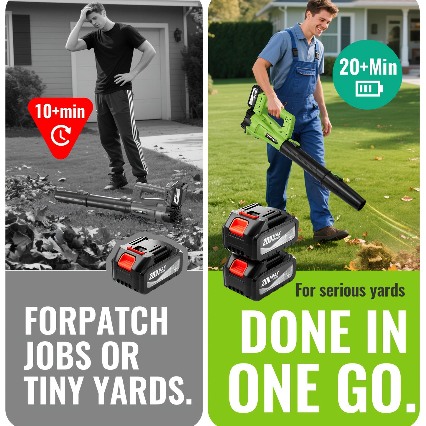 Cordless Leaf Blower | Battery Powered Lawn Yard Snow Pet Hair