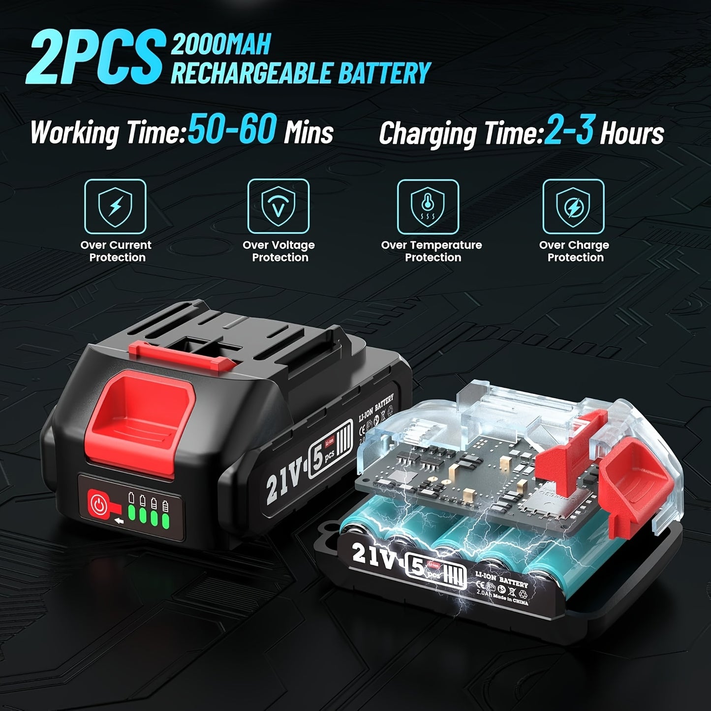 Cordless Pole Chainsaw 2-in-1 with 6" Brushless Chain, 16-Foot Max Reach, 2.0Ah Battery, Extendable Pole Saw for Tree Pruning and Wood Cutting