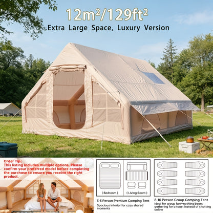 Inflatable Camping Tent 4-8 Person Air Cabin Glamping UV Protection