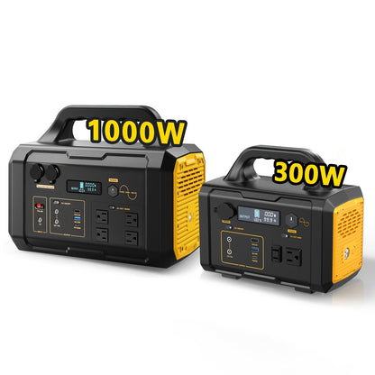 Emergency Power Station 300W / 1000W | 299Wh 1024Wh Solar Generator AC Outlet 2 DC 3 USB | RV Camping Survival Gear Hunting Fishing Travel Backup