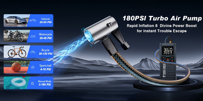 7000A Jump Starter 8-in-1 29800mAh with Air Compressor Tire Inflator SOS LED Flashlight Power Bank for 10L Gas 8.5L Diesel Cars Trucks RV Motorcycle Boat