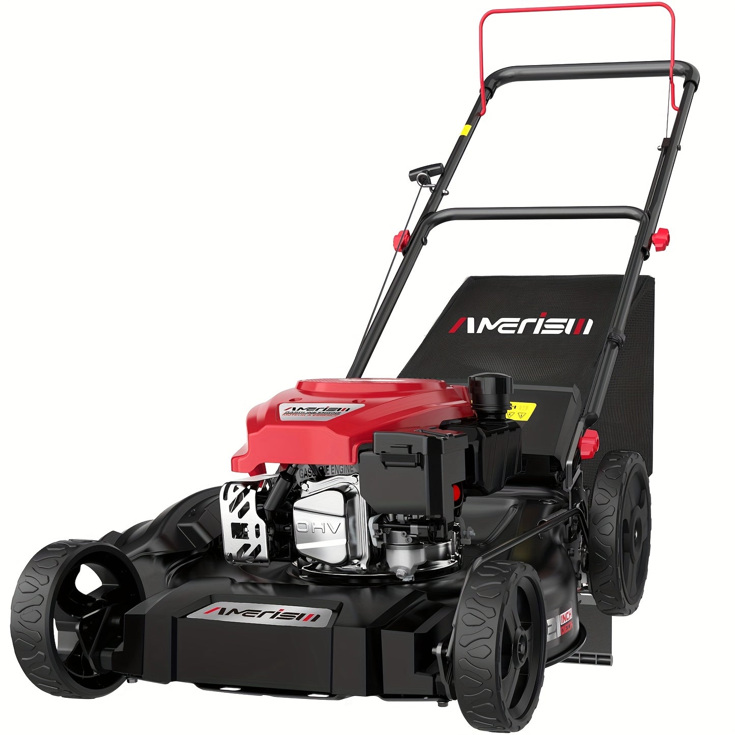 Gas Lawn Mower 21-Inch 144cc/170cc Push & Self-Propelled 2-in-1/3-in-1 Mulching, 6-Position Height Adjustment, High Rear Wheels, Foldable Handle