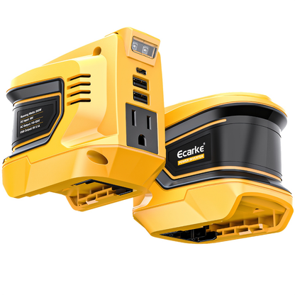 Battery Inverter for Dewalt 20V & 18V - 200W/350W/550W DC to AC 110V, USB, Type-C & AC Outlet, LED Work Light, Portable Power Supply for Camping, Outdoor & Emergency (Bare Tool)