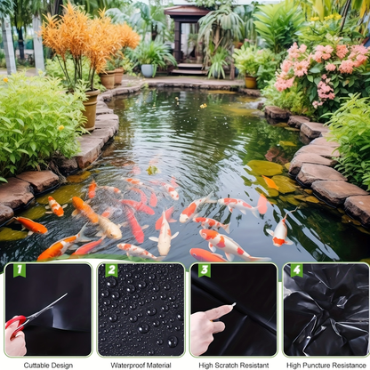 Pond Liner | HDPE Waterproof Garden Fish Pond Water Feature Landscape