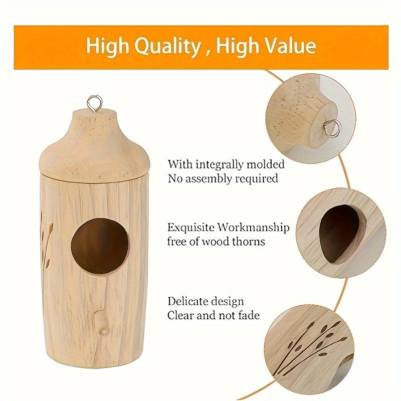 Hummingbird House | 3-Pack Yard Garden Park Birdhouse Nest Decoration