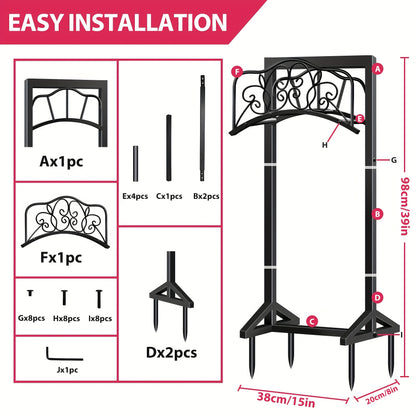 Garden Hose Holder Metal Freestanding | Lawn Patio Outdoor Hose Rack
