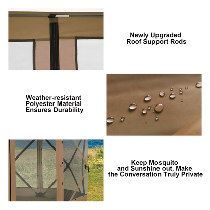 Pop-Up Canopy Tent 15ft Mosquito Net Screen House Waterproof UV50+