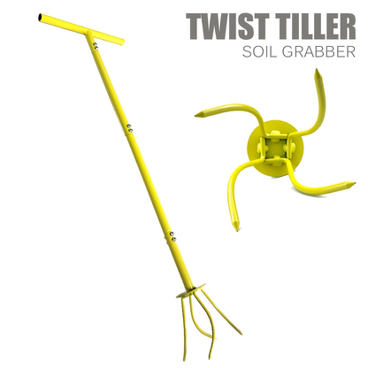 Garden Cultivator Manual Soil Loosener & Scarifier, Heavy-Duty Detachable Ergonomic Handle, Multi-Function Tool for Lawn Aeration, Vegetable Bed & Root Care