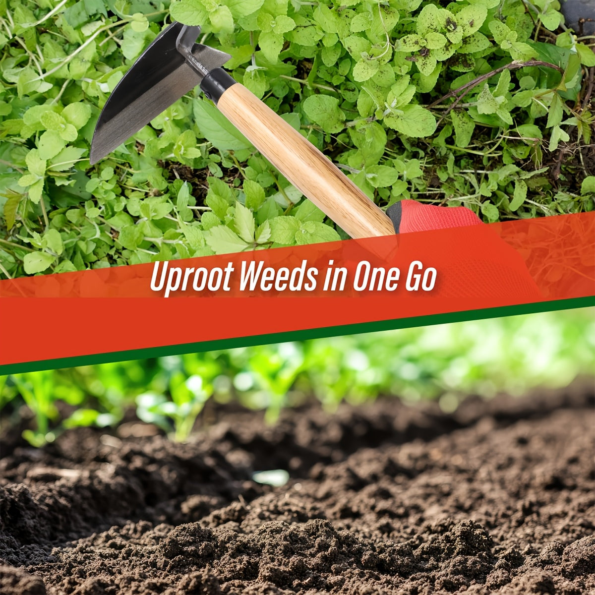 Garden Sickle | Japanese Weeding Hoe Sharp Bamboo Handle Soil Lawn