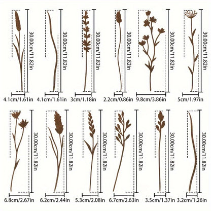 Metal Flower Stems | Rusty Wild Bouquet Vase Outdoor Garden Decor