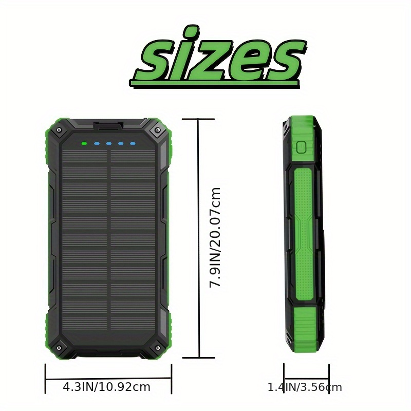 Solar Charger Power Bank 49880mAh Portable Solar Panel Battery Pack Dual USB LED Flashlight for Camping Travel Hiking Outdoor All Cell Phones Electronics