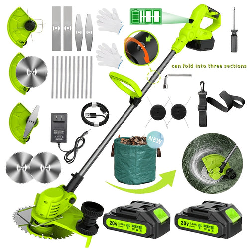Cordless Lawn Mower 3-in-1 | Trimmer Edger Small Yard Patio Garden