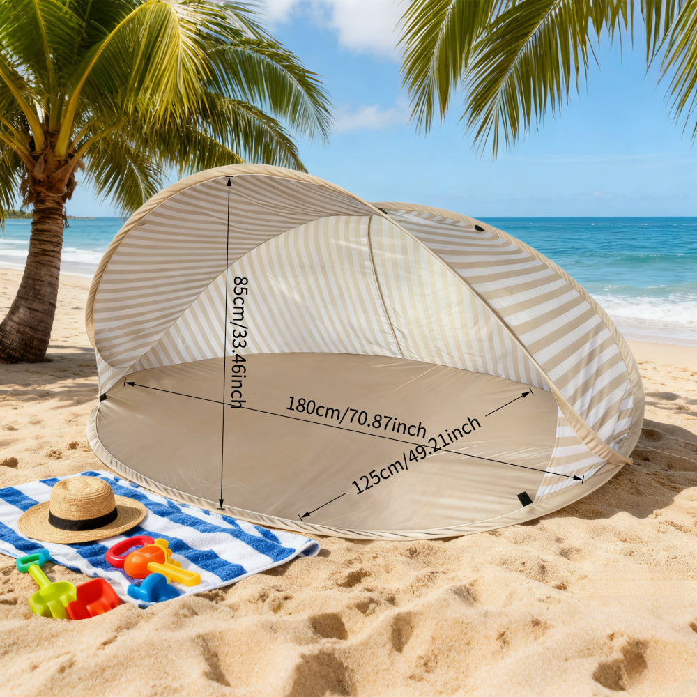 Beach Tent Pop Up 2 Person Instant Setup Sun Shelter UV Protection Portable Canopy Awning for Beach Camping Picnic Park Family Outdoor Shade Quick Open Foldable