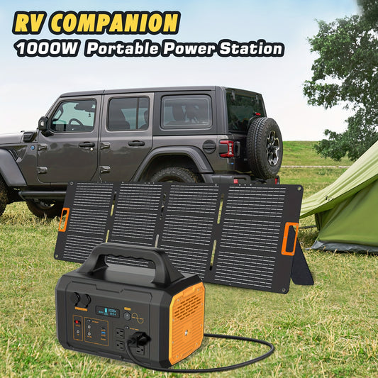Emergency Power Station 300W / 1000W | 299Wh 1024Wh Solar Generator AC Outlet 2 DC 3 USB | RV Camping Survival Gear Hunting Fishing Travel Backup