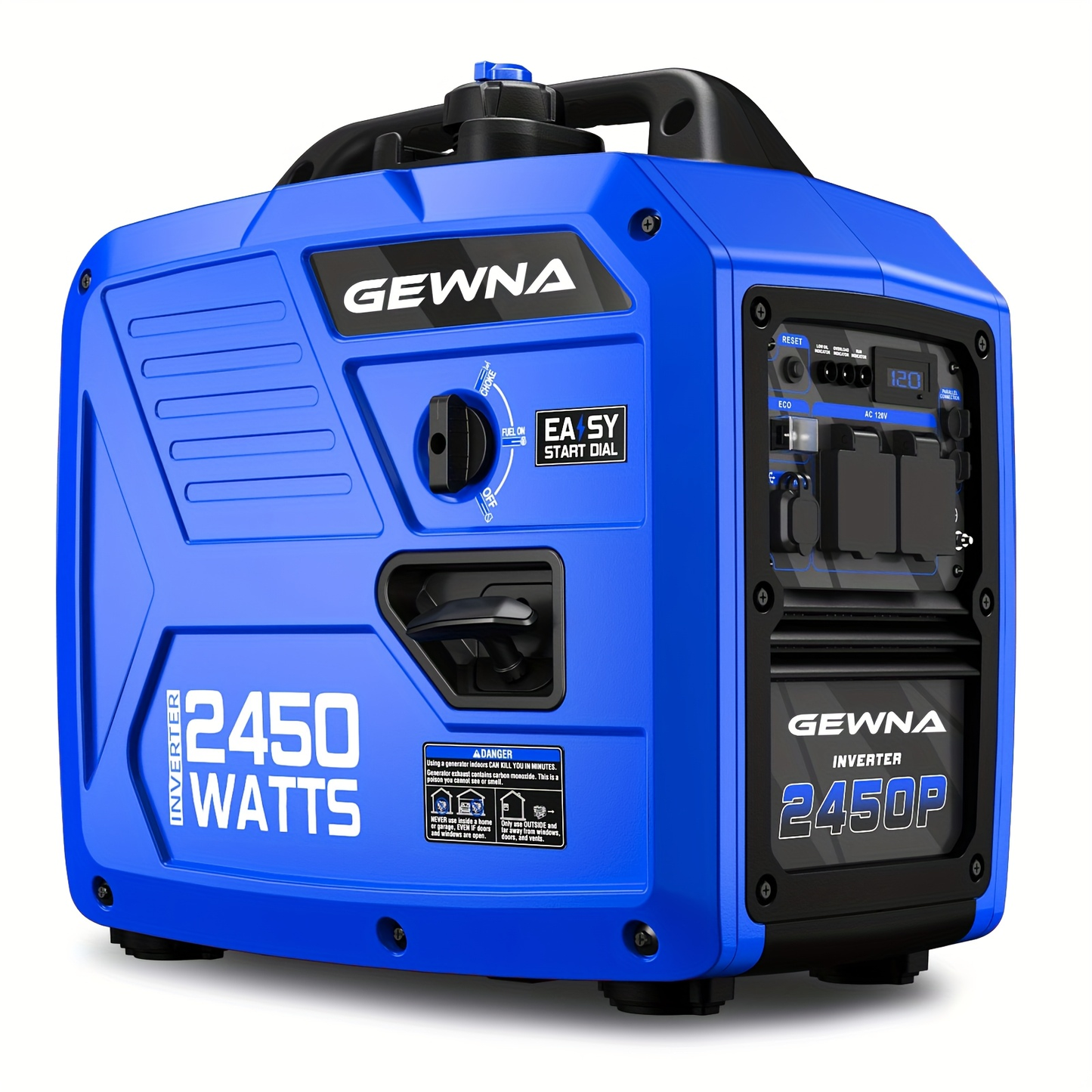 Inverter Generator 2450W & 3450W Super Quiet | EPA Compliant, 1.6 Gal Tank 8.3Hr Runtime, Portable Gas Generator for Home Backup, Camping, RV, Emergency Power