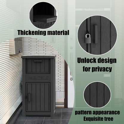 Lockable Outdoor Storage Box Waterproof Package Delivery Porch