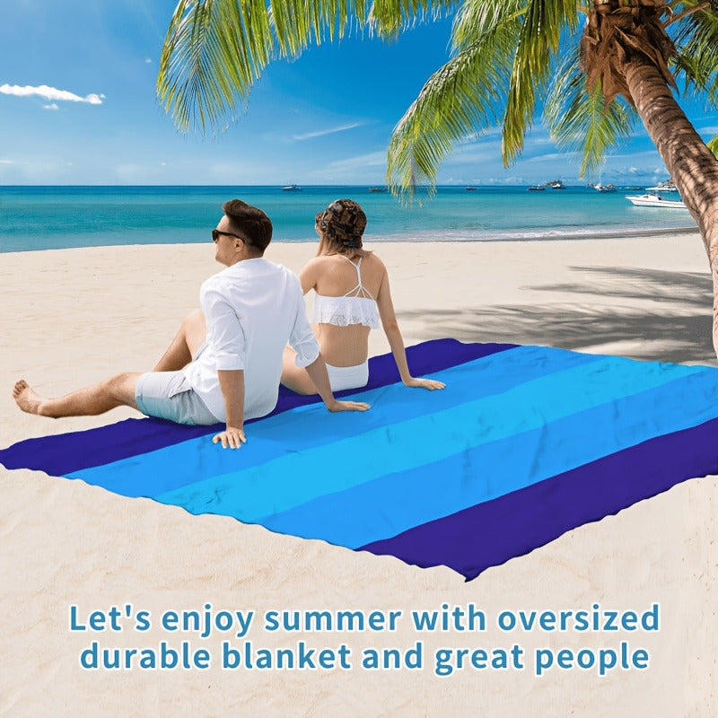 Outdoor Picnic Blanket Sand Free Large Beach Mat Portable Foldable for Travel Camping Beach Days – Lightweight Sand-Proof Ground Cover for Everyone