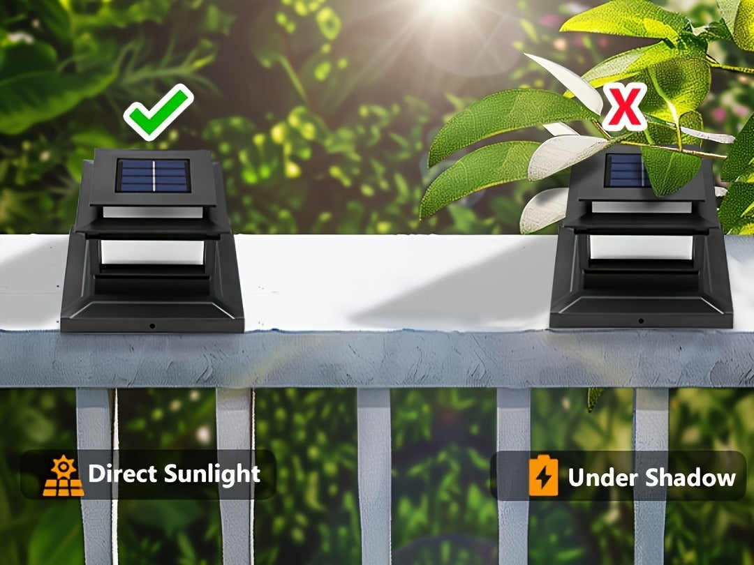 Solar Column Cover Light 6 Pack – LED Fence Post Cap Lights