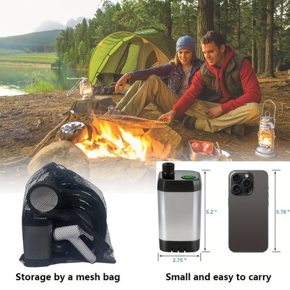 Portable Camping Shower 6000mAh IPX7 Waterproof 120-Min Runtime